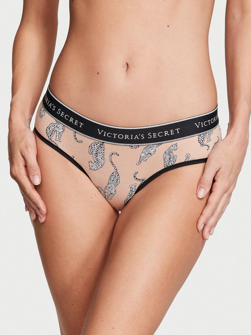 Труси жіночі Victoria's Secret Logo Cotton Hiphugger XS тигрові (15397488)