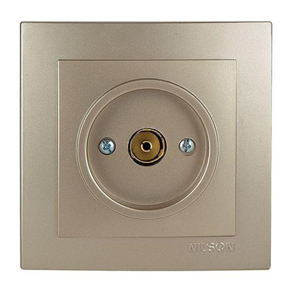 Розетка телевізійна прохідна Nilson Touran Золотий