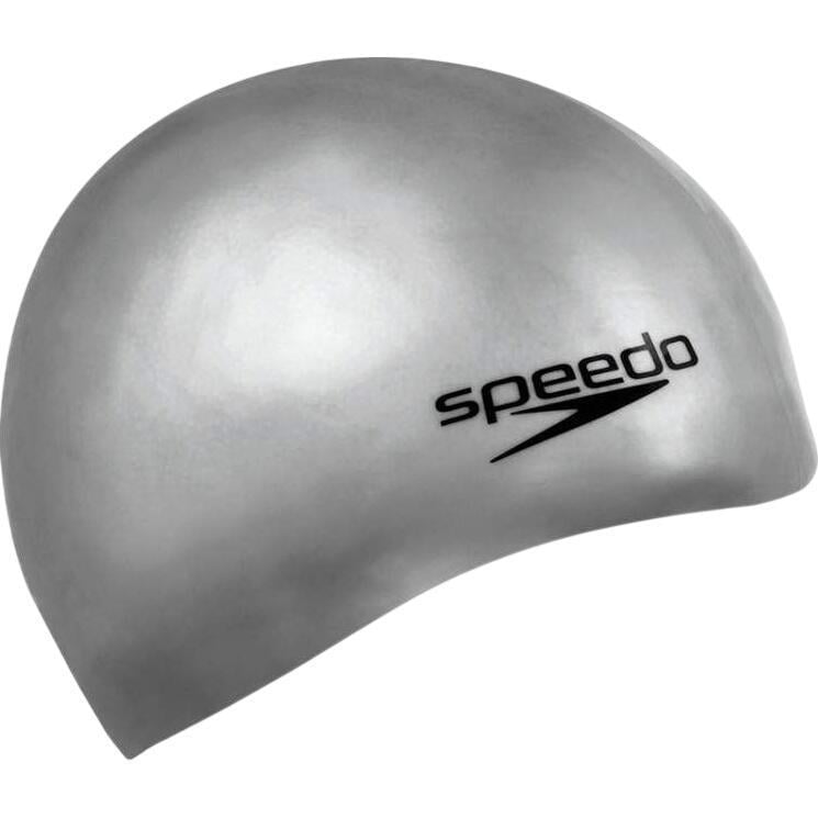 Шапочка для плавання Speedo PLAIN MOULDED SILICONE CAP AU Срібний (8-709849086)