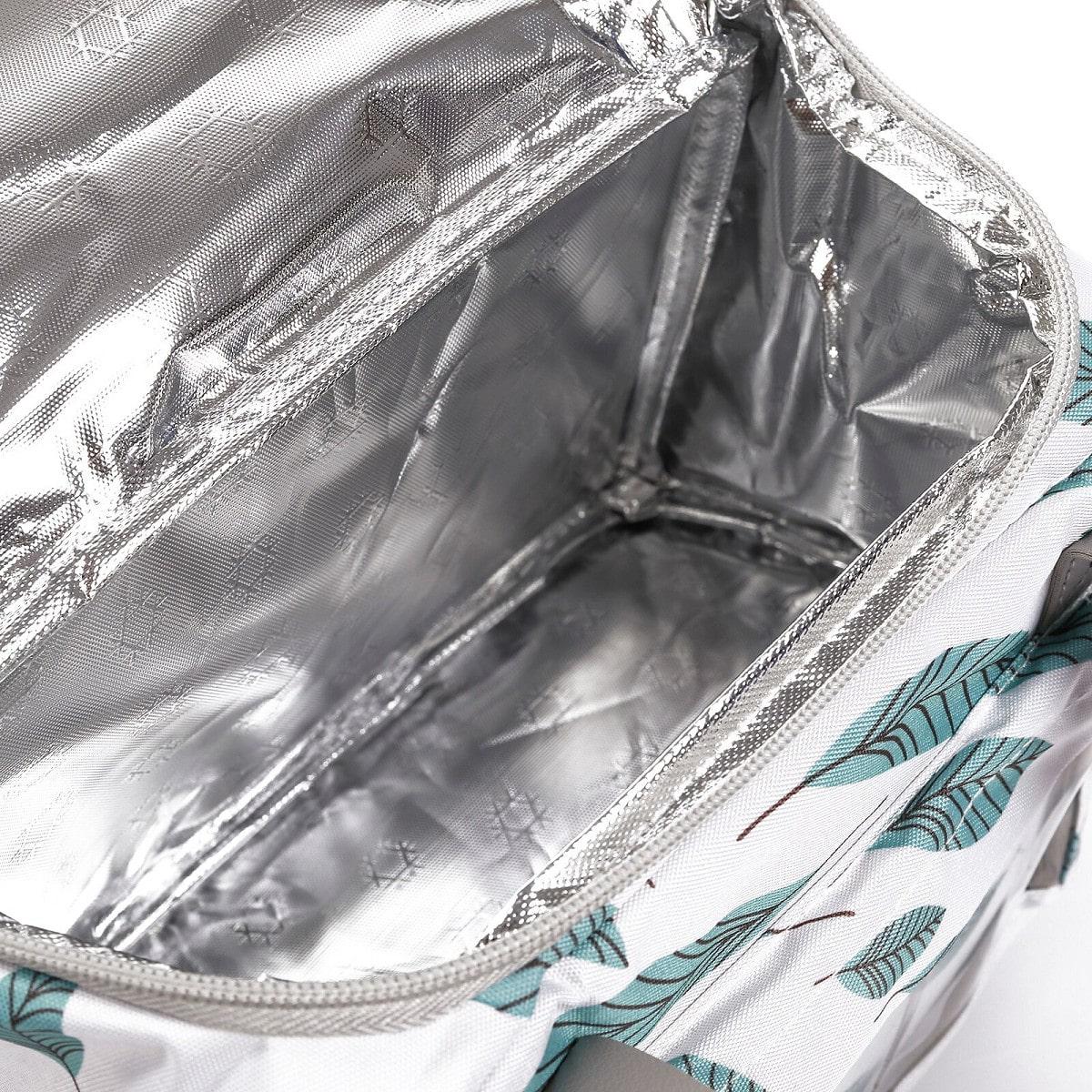 Ланч-бокс прямоугольный с прозрачным карманом Бело-зеленый - фото 5 Ланч-бокс прямоугольный с прозрачным карманом Бело-зеленый - фото 5