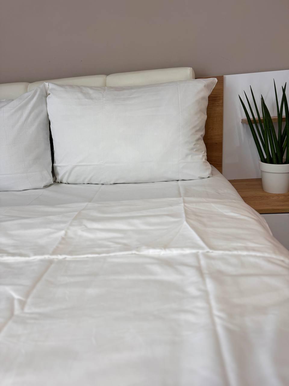 Постільна білизна сатин євро 200х220 см наволочки 70х70 см 2 шт. Білий (Д-Al-satin-001-03) - фото 6 Постільна білизна сатин євро 200х220 см наволочки 70х70 см 2 шт. Білий (Д-Al-satin-001-03) - фото 6