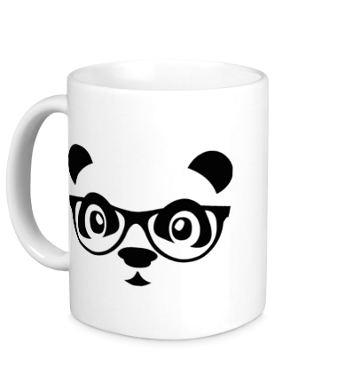 Кружка Панда в очках 1 Белый