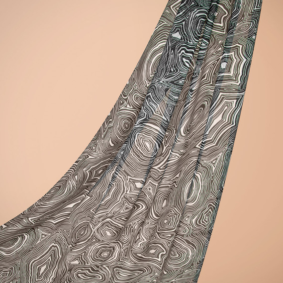 Ткань шифон IDEIA Принт Агат 1,45 м Черный (2200004219813)