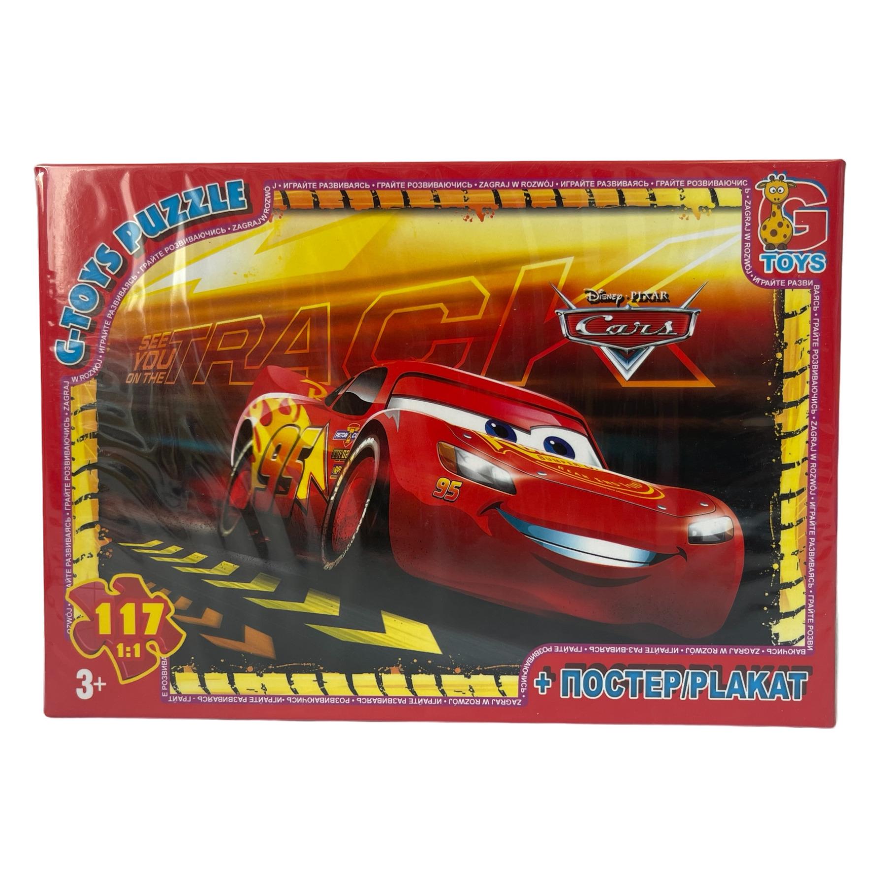 Пазл G-Toys Тачки 117 элементов с постером в коробке (111675)