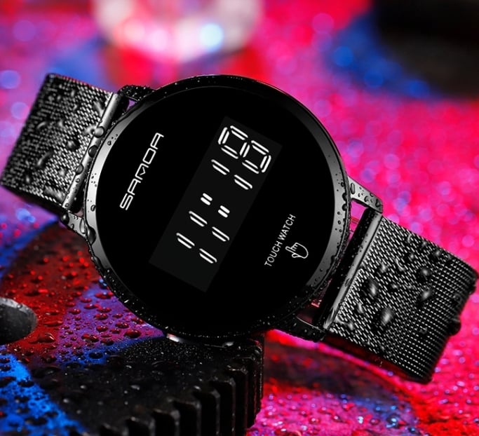 Годинник наручний унісекс Sanda Led Black (4420)