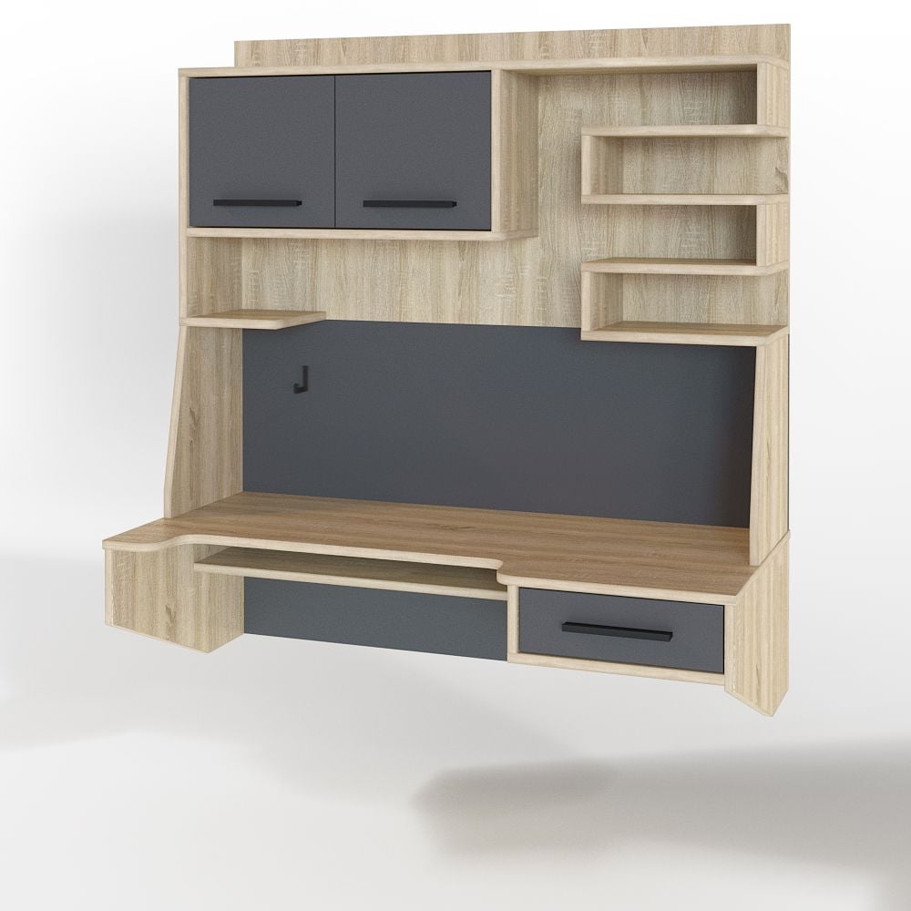 Комп'ютерний стіл Тиса Меблі Тиса Стиль-13 Сонома/Графітовий (636a2b62b35df671283f465c) Комп'ютерний стіл Тиса Меблі Тиса Стиль-13 Сонома/Графітовий (636a2b62b35df671283f465c)