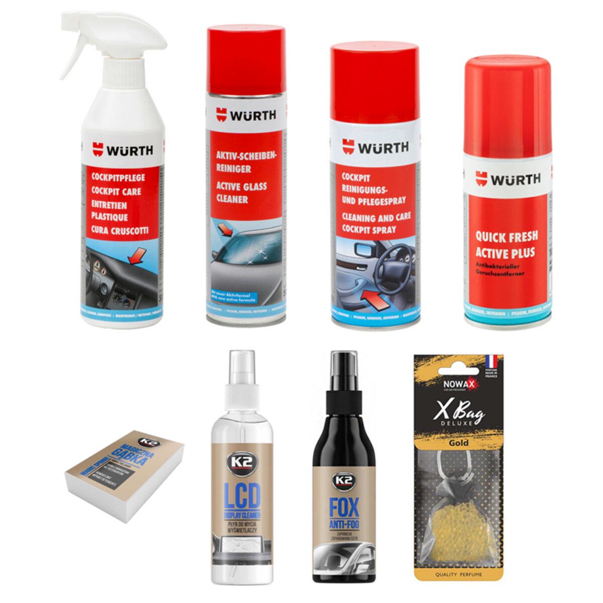 Набір автохімії Wurth по догляду за авто 8 од.