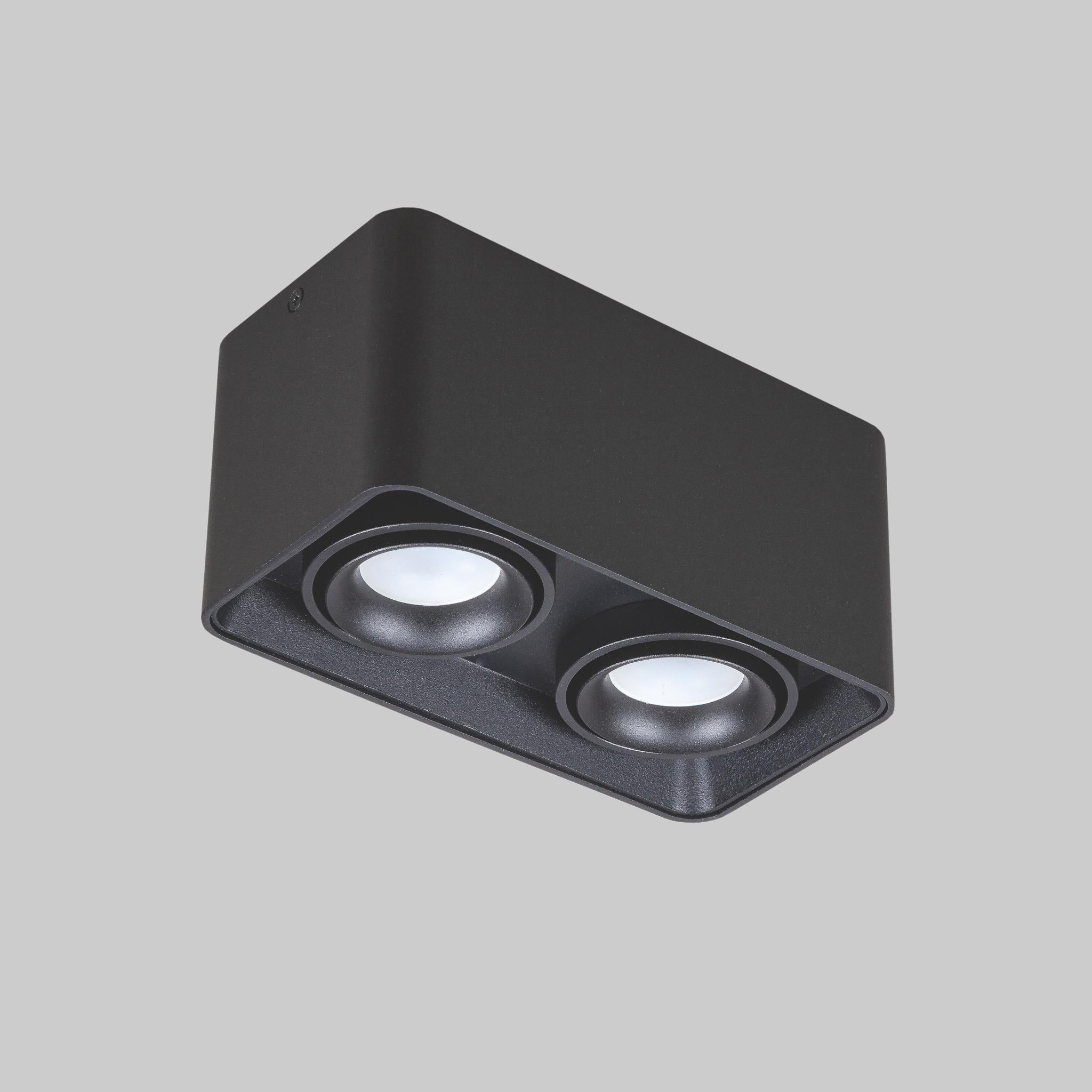 Светильник Cube накладной двойной Черный