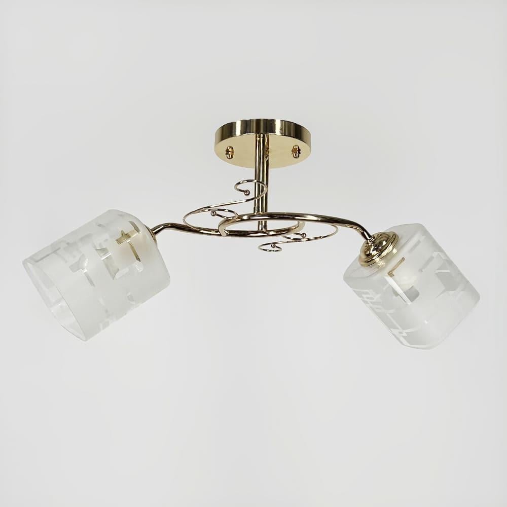 Люстра на 2 плафона 50 см Золотой (2286/2B FGD) - фото 1 Люстра на 2 плафона 50 см Золотой (2286/2B FGD) - фото 1