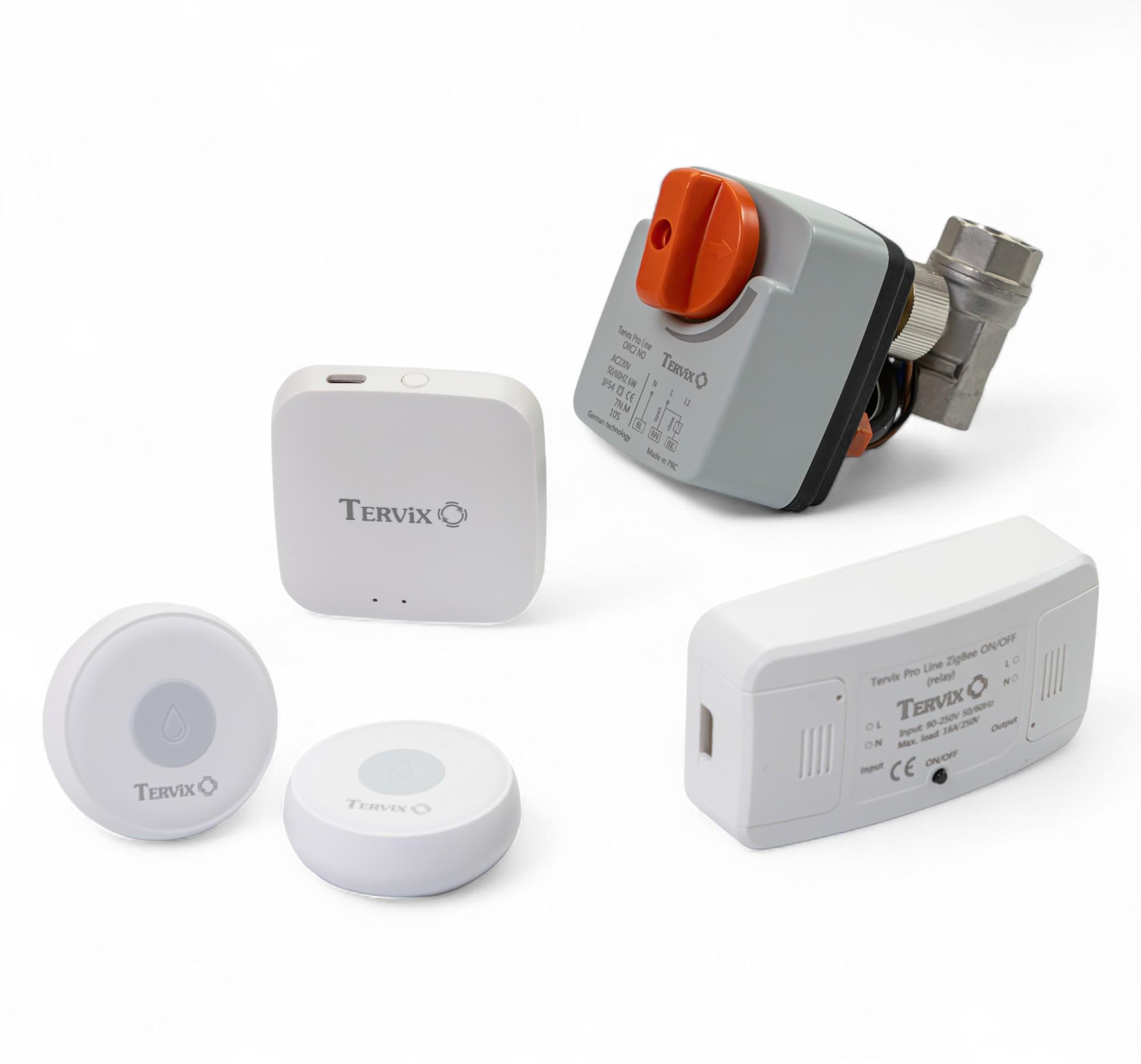 Система захисту від потопу для розумного будинку Tervix ZigBee Water Stop Premium на 1 трубу 1/2" (TRV-4912621)
