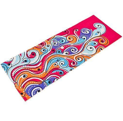 Килимок для фітнесу та йоги FI-6880 Абстракція Червоний (56429051)