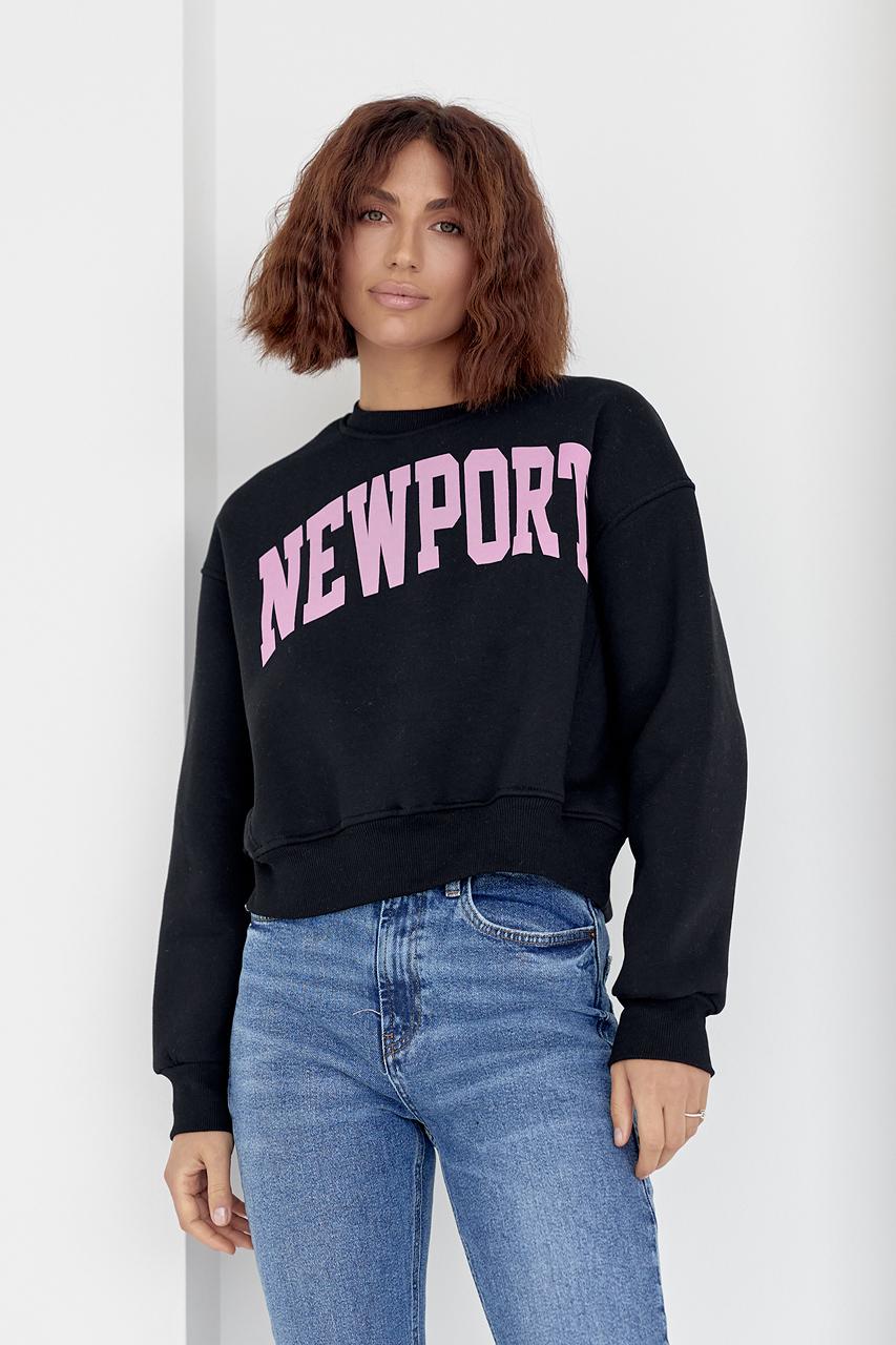 Свитшот укороченный "Newport" S Черный (12489579) - фото 7 Свитшот укороченный "Newport" S Черный (12489579) - фото 7