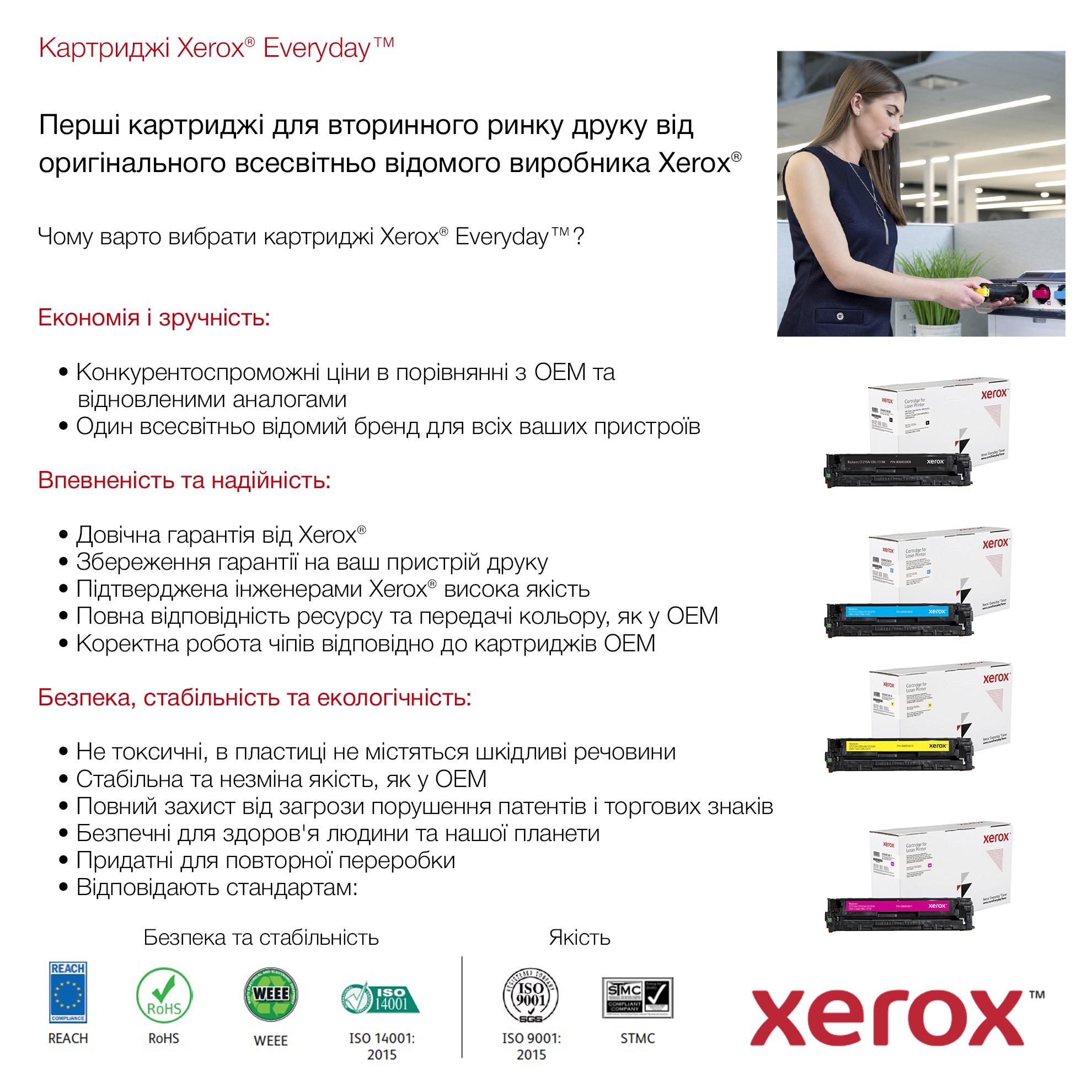 Картридж Xerox Everyday сумісний аналог HP CF360A 508A/Canon 040 Black (006R03793) - фото 2