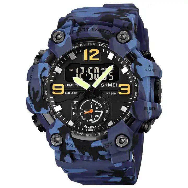 Годинник Skmei чоловічий наручний 1965CMBU watch small size Blue Camo (12347)