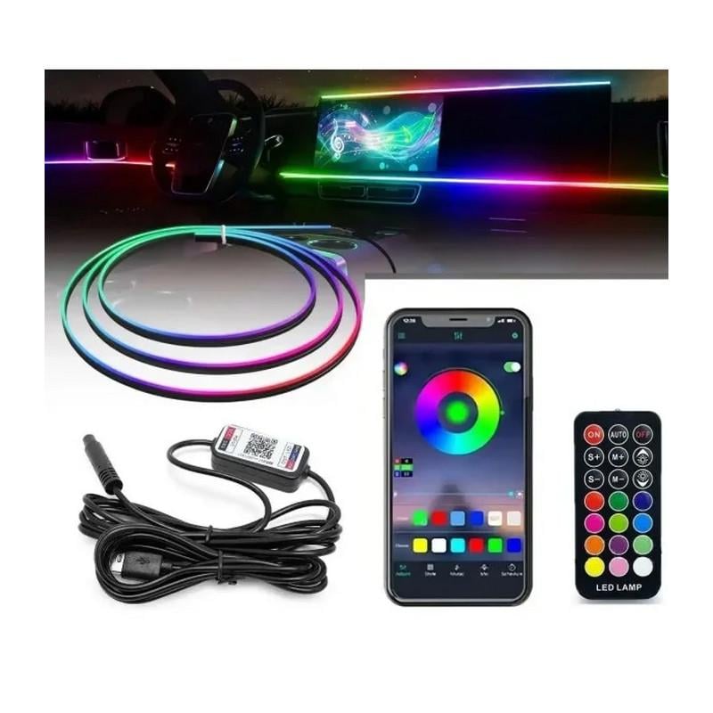 Стрічка діодна на торпеду Ambient Light RGB підсвічування салону 12V 110 см (4588-Leader) - фото 2