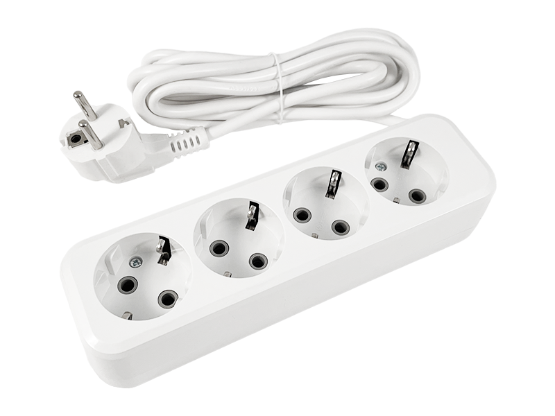 Удлинитель сетевой Lemanso LMK046 с заземлением 4 розетки 3 м (6953)