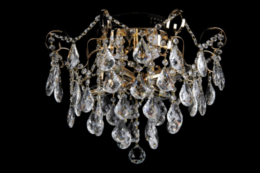 Хрустальная люстра L9051/4 FGD Золото/Белый (AN000394)