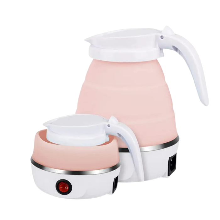 Электрочайник складной Electric Kettle EK-2354 силиконовый туристический Розовый (15450647) - фото 11