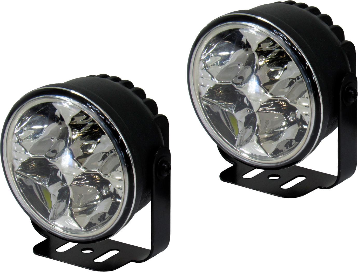 Фара круглая Lavita дневной свет 12V 4LED d 70 мм (LA HY-092-1-P)