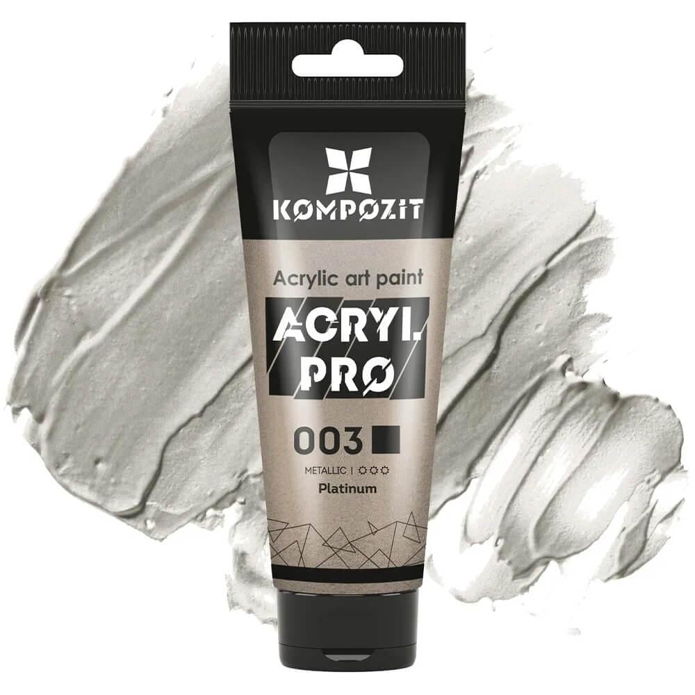 Акрилова фарба ART Kompozit 003 75 мл Платиновий (59003) - фото 1 Акрилова фарба ART Kompozit 003 75 мл Платиновий (59003) - фото 1