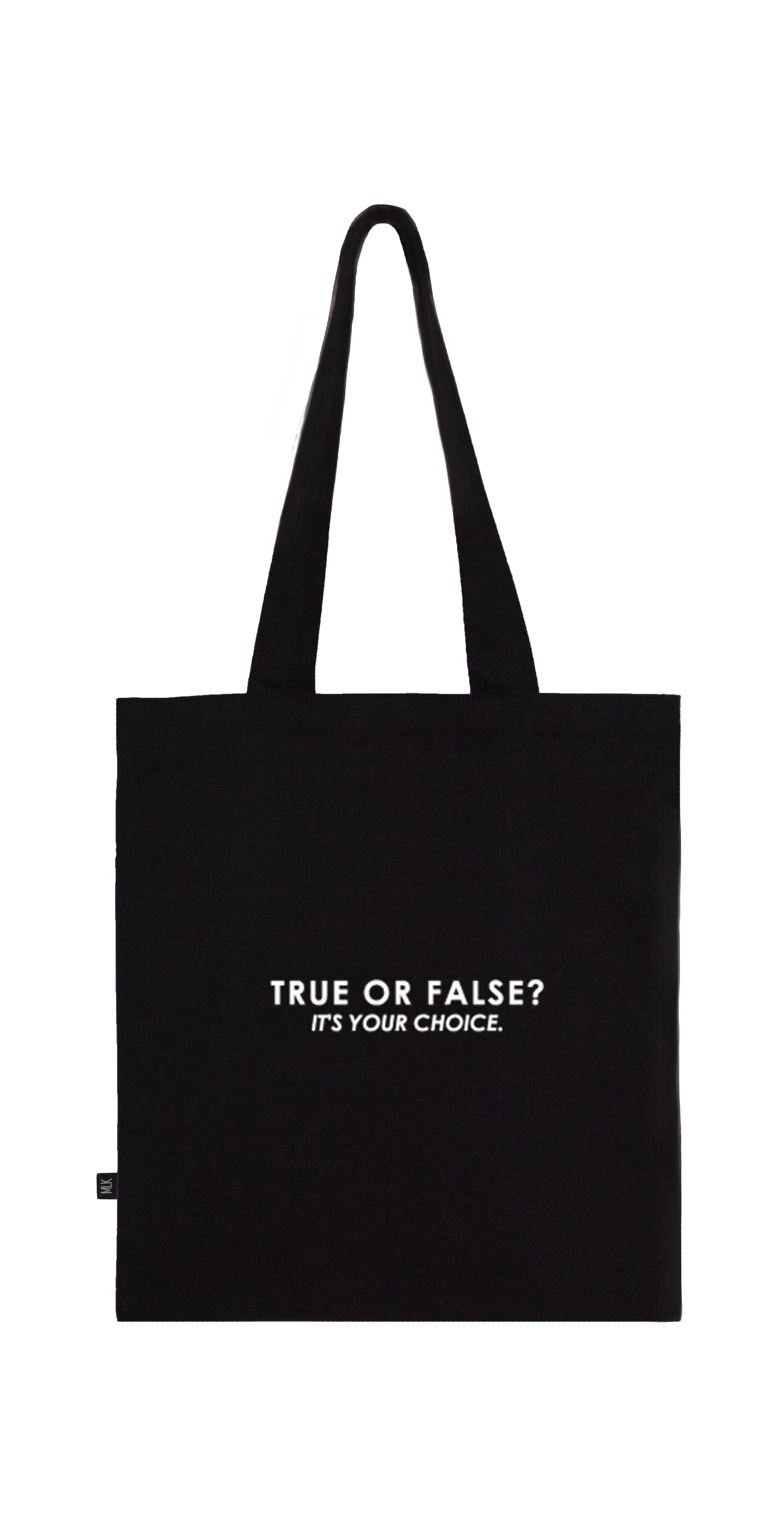 Шопер MLK "True or False. It's your choice" Чорний
