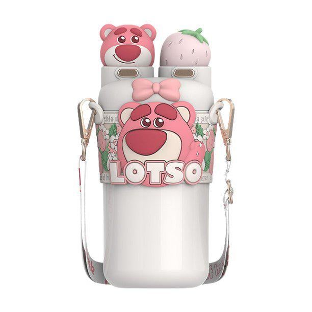 Пляшка для води дитяча Lotso Strawberry Bear Drinking Childrens Thermal Cup White