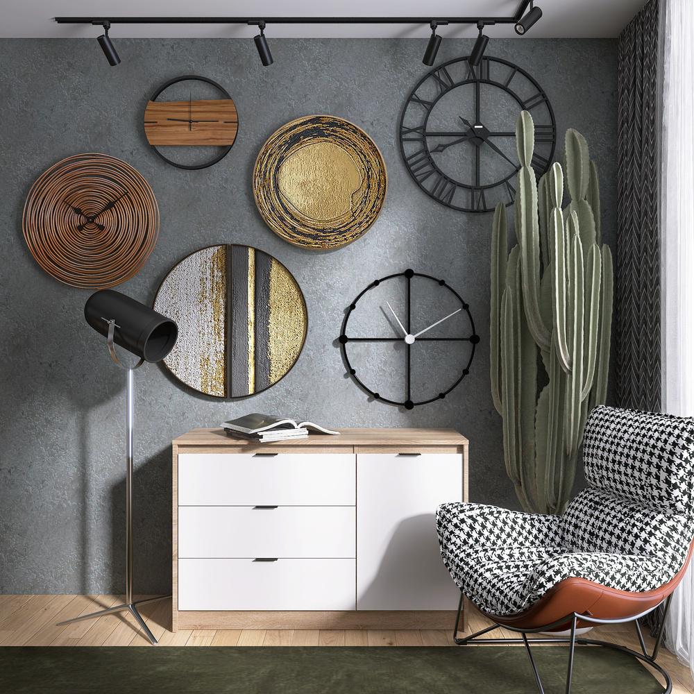 Комод с дверцами и 3 ящиками Еверест Сити-1150 115,2х38х74,6 см Дуб сонома/Белый (EVR-071100)