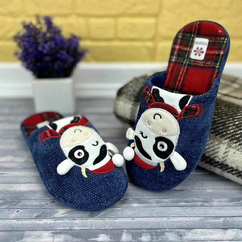 Домашні тапочки жіночі Корифей Е-0031796 24,5 см p. 39 Синій (58063051)