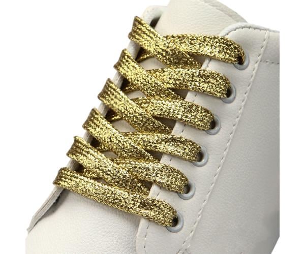 Шнурки перламутровые блестящие для обуви 1,6 м Золотой - фото 1 Шнурки перламутровые блестящие для обуви 1,6 м Золотой - фото 1