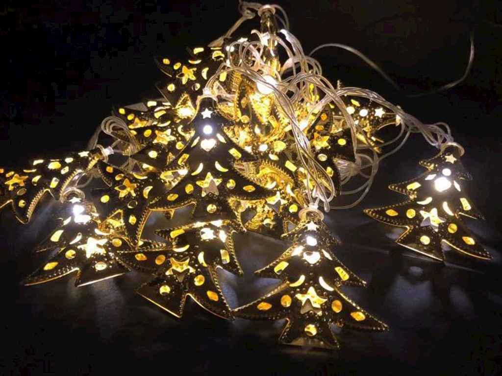 Гірлянда Фігурки 20LED ЯЛИНКА 5 м з перехідником Теплий білий (1669-07)