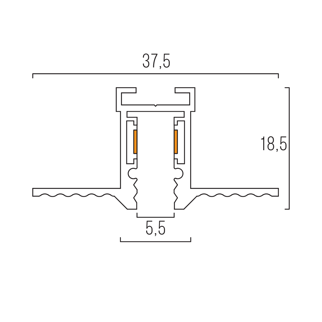 Шинопровод магнитный трековый MERALLI 24V встроенный 1 м Черный (TRSHVB100) - фото 2 Шинопровод магнитный трековый MERALLI 24V встроенный 1 м Черный (TRSHVB100) - фото 2