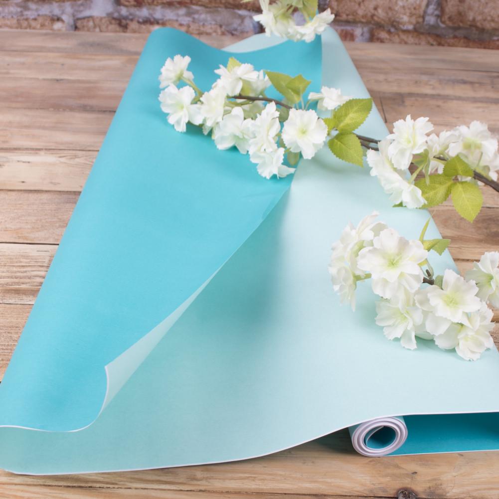 Бумага флористическая двусторонняя Лазурный/Голубой (215-11)