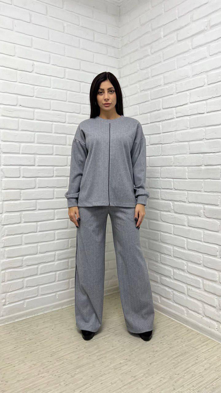Костюм женский Кант брючный р. 46-48 Серый (1835)