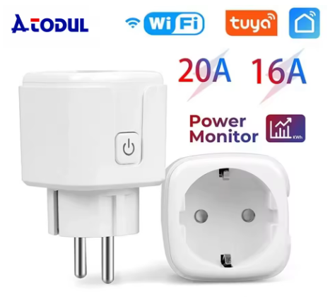 Умная розетка Tuya Smart Life WiFi с мониторингом электроэнергии 20A (AWN-00124) - фото 2 Умная розетка Tuya Smart Life WiFi с мониторингом электроэнергии 20A (AWN-00124) - фото 2