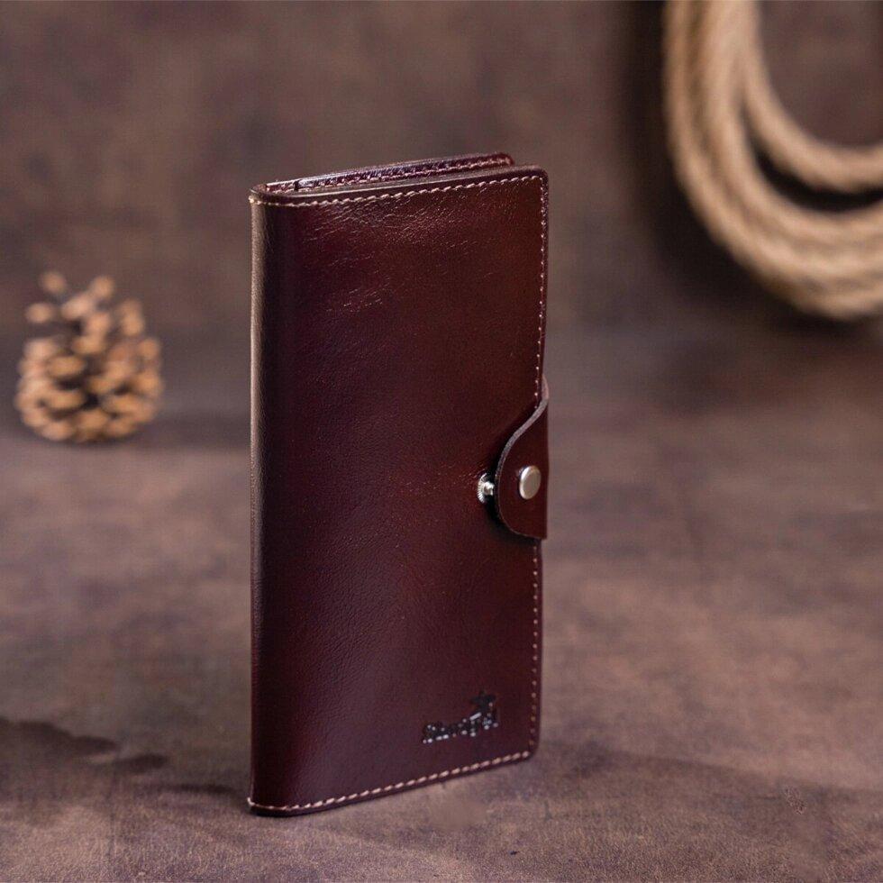 Кошелек вертикальный на кнопке 716175 Коричневый (1939598787)