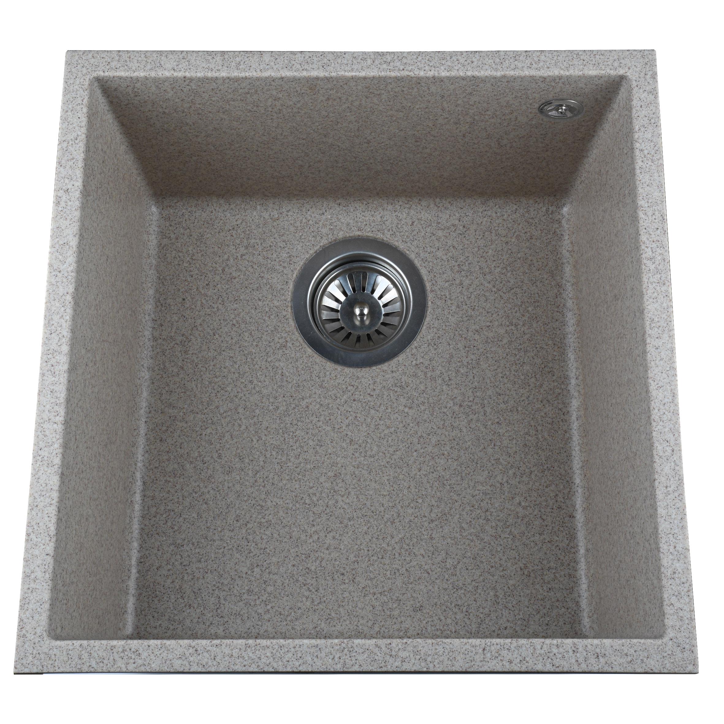 Мийка підстільна гранітна Globus Lux AMMER стійка до подряпин 440х440 мм (000028706)