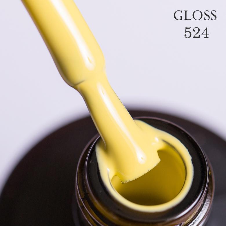 Гель-лак GLOSS 524 11 мл Желто-кремовый (39456)