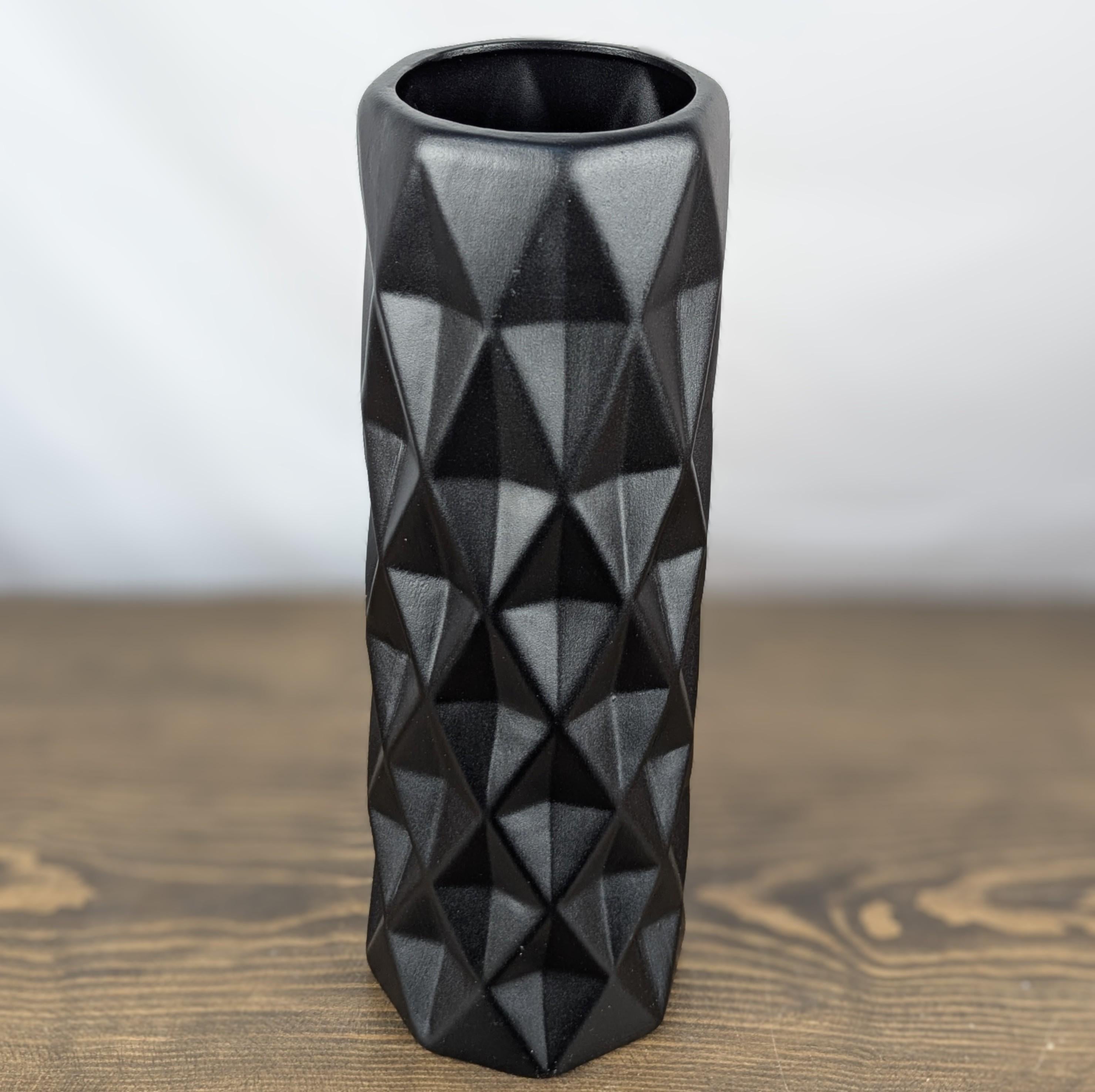 Ваза Nana ceramics Полли 41 см муар Черный