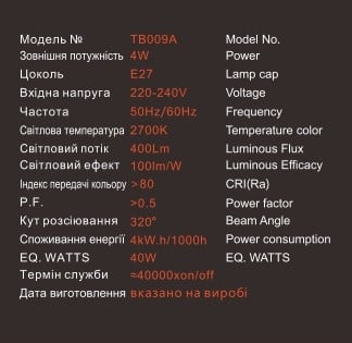 Лампа светодиодная EGE LED Filament 4W TB 009A (ST64) - фото 3