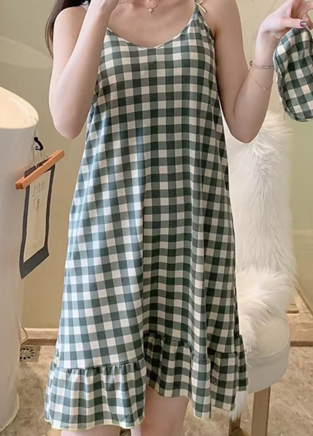 Ночная рубашка женская Colorful Home Style с подкладкой на груди M Зеленый (1678-44-01) - фото 3 Ночная рубашка женская Colorful Home Style с подкладкой на груди M Зеленый (1678-44-01) - фото 3