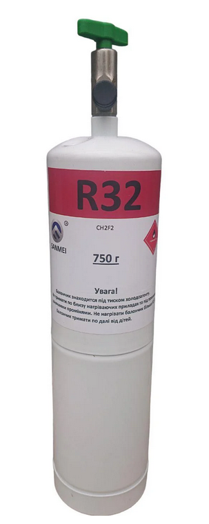 Фреон R32 Газ-фреон для холодильных систем и кондиционеров 0,750 кг Фреон R32 Газ-фреон для холодильных систем и кондиционеров 0,750 кг