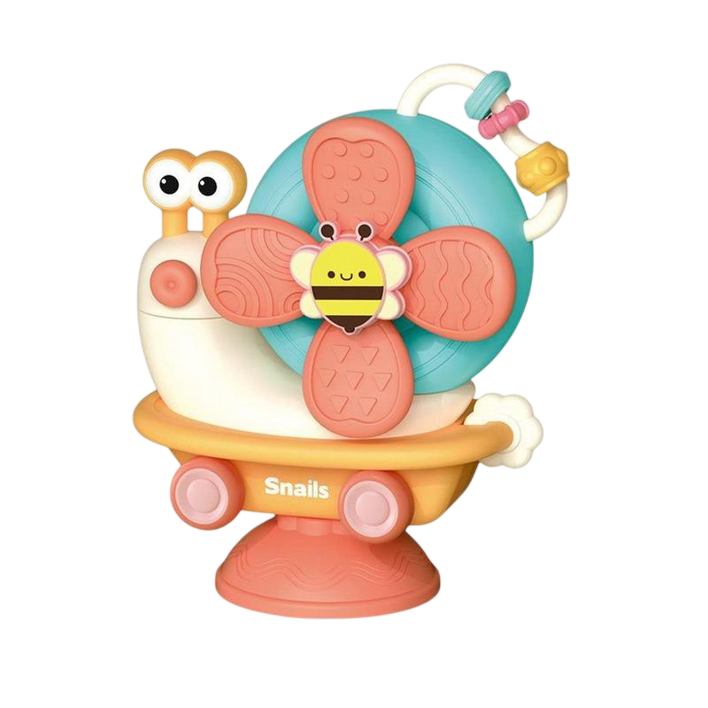 Погремушка детская 3в1 Fun Game 100Y на присоске Улитка Оранжевый (1854878164)