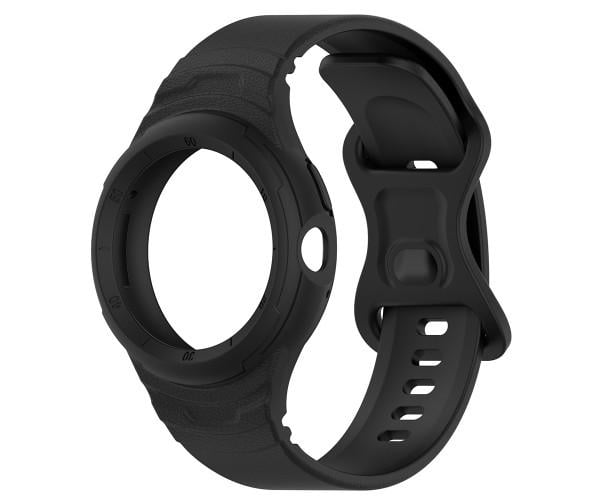 Ремінець силіконовий із чохлом для смартгодинника Google Pixel Watch 2 Чорний