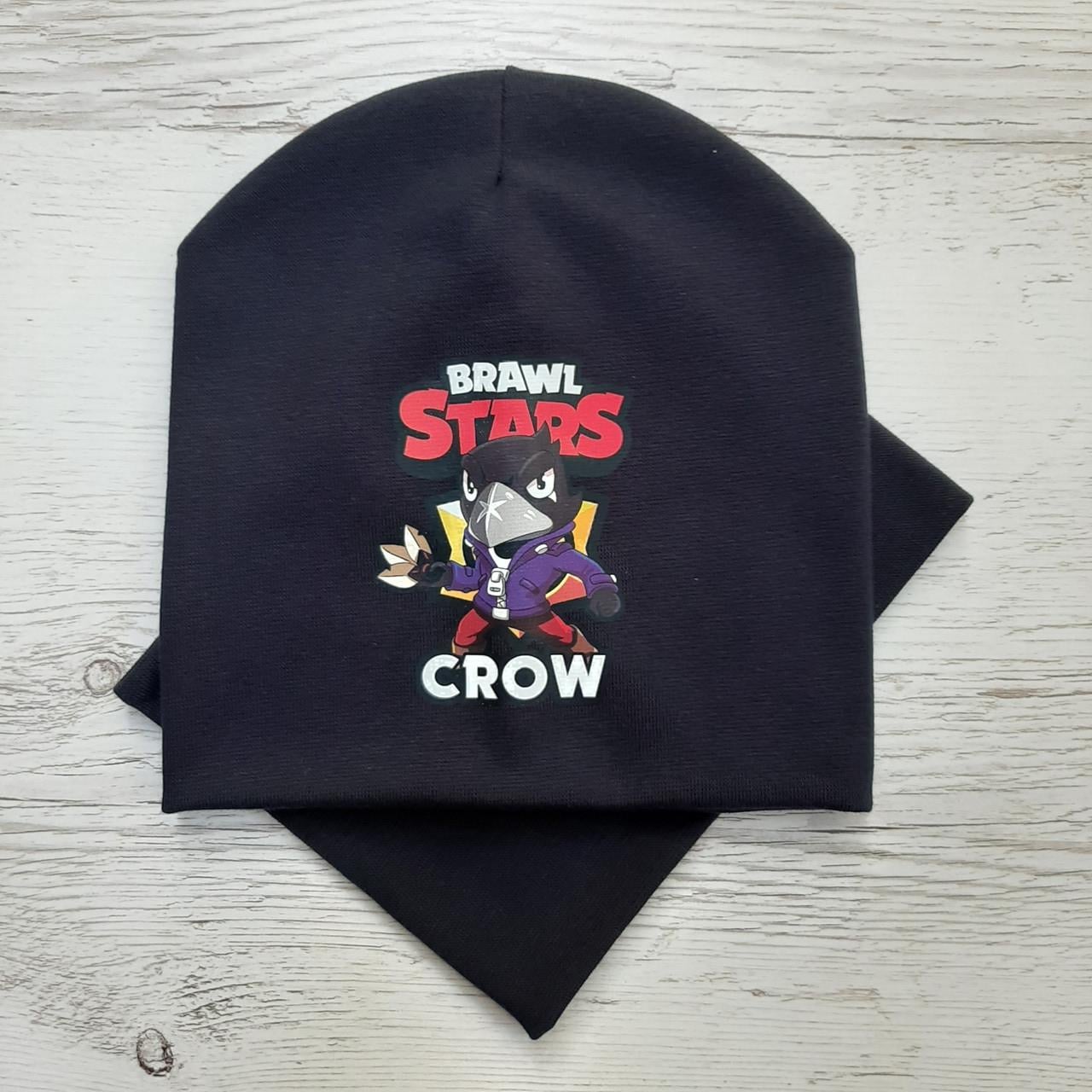 Детская шапка с хомутом Kahta "Brawl Crow" р. 48-52 Черный (OC-529)