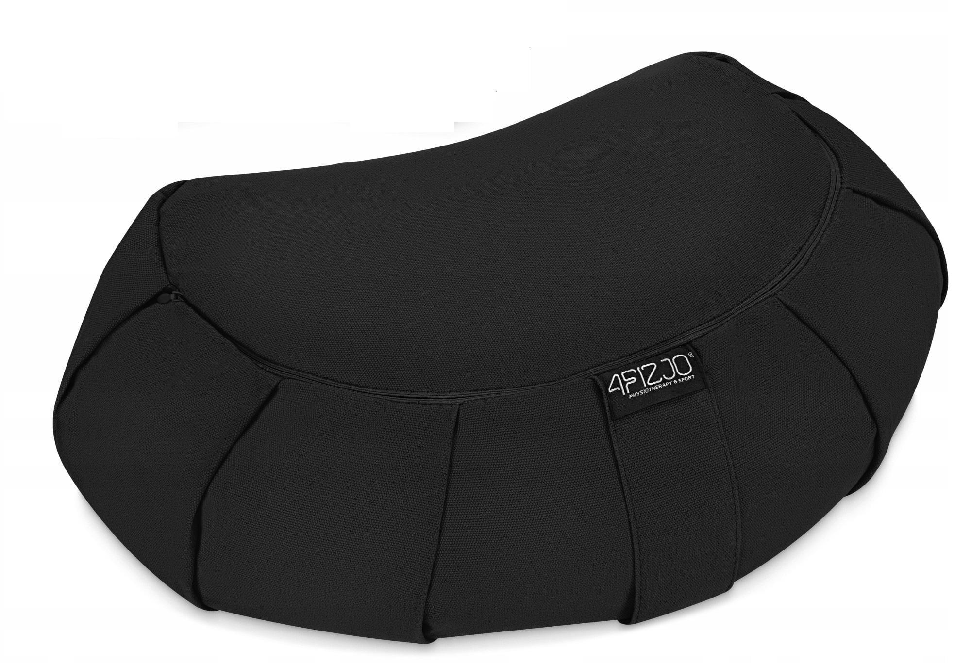 Подушка для йоги та медитації 4fizjo Zafu напівкругла 40x30x12 см Black (P-5907739315519)