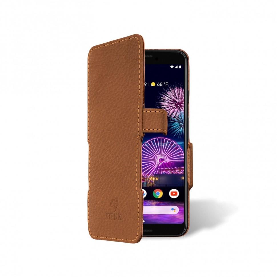 Чехол книжка Stenk Prime для Google Pixel 3 Коричневый (62616)