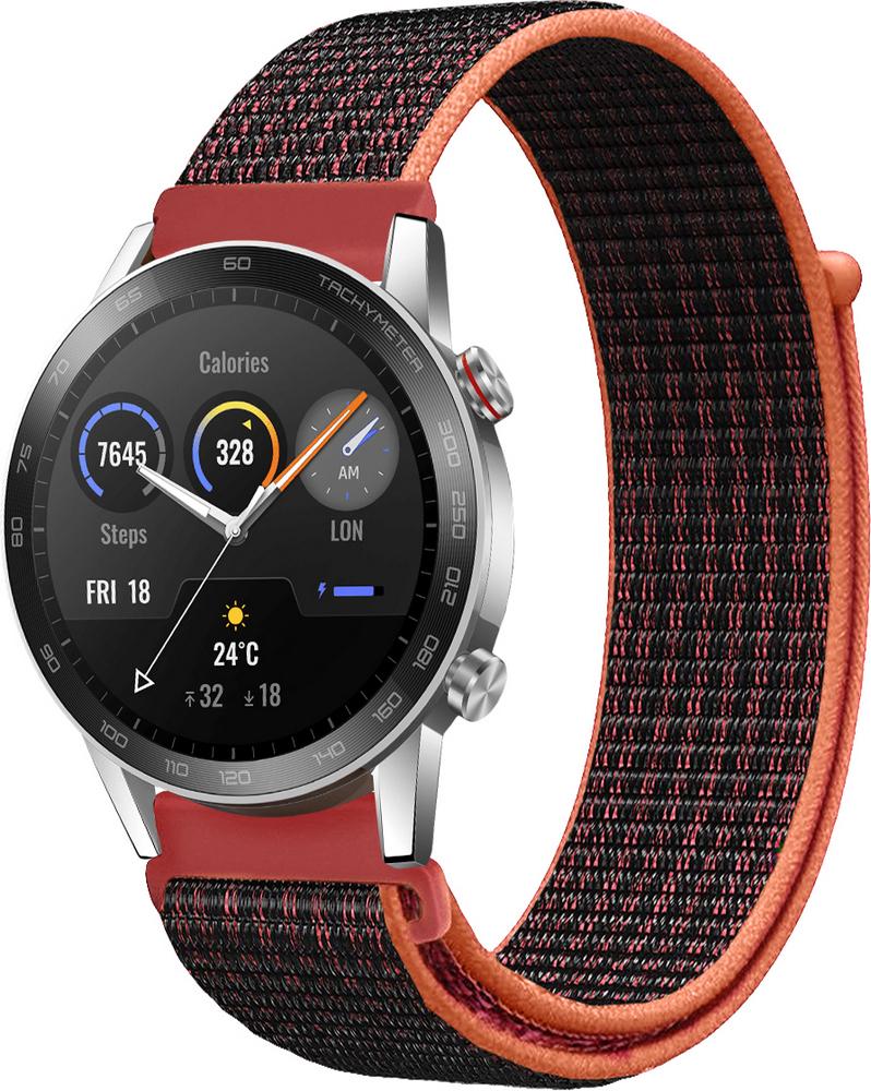 Ремешок нейлоновый Sport Loop для Honor Magic Watch 2 46 мм Black/Red (17685-44)