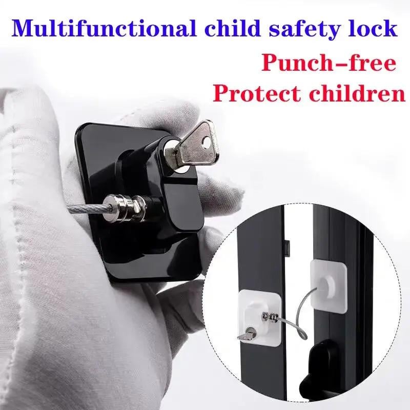 Замок безопасности от детей 1A AND-93 для холодильника и окон не требующий сверления с ключом Черный (31654Ю) - фото 3 Замок безопасности от детей 1A AND-93 для холодильника и окон не требующий сверления с ключом Черный (31654Ю) - фото 3