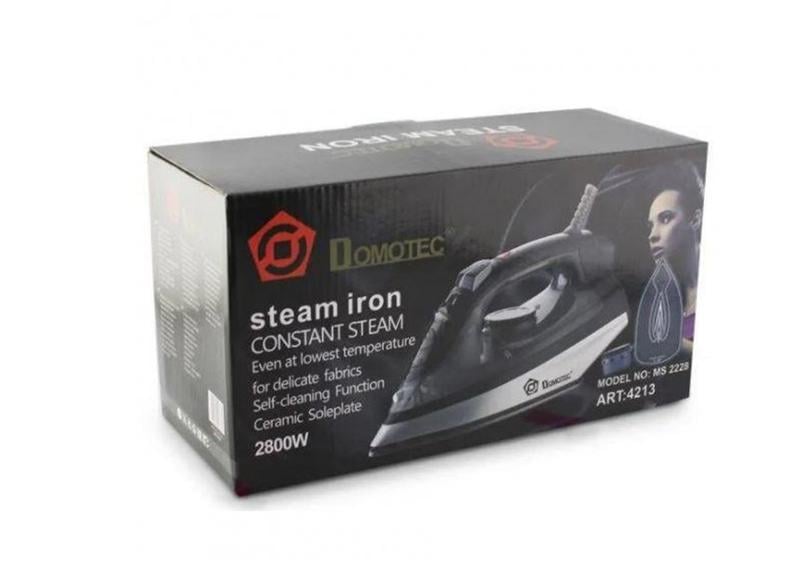 Утюг DOMOTEC MS-2228 2200 Вт керамика Черный (IR003876) - фото 2 Утюг DOMOTEC MS-2228 2200 Вт керамика Черный (IR003876) - фото 2