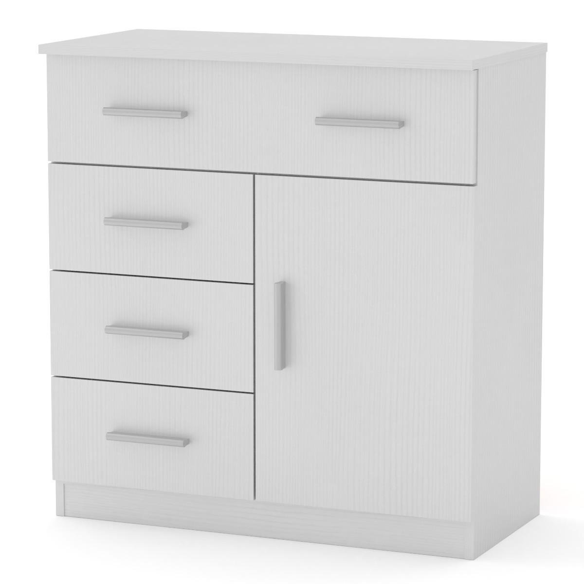 Комод Компанит с ящиками и дверцей 80х39х84,9 см Нимфея альба (26913828) - фото 1 Комод Компанит с ящиками и дверцей 80х39х84,9 см Нимфея альба (26913828) - фото 1